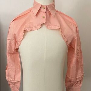 Cropped collared shirt